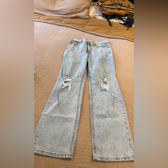 Eunina Light Blue Straight Leg Jeans - Picture 1 of 4